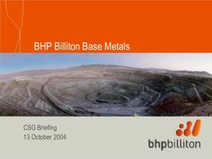 BHP Billiton Base Metals