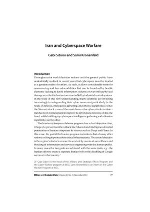 Iran and Cyberspace Warfare