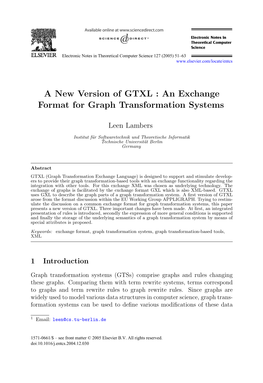 An Exchange Format for Graph Transformation Systems