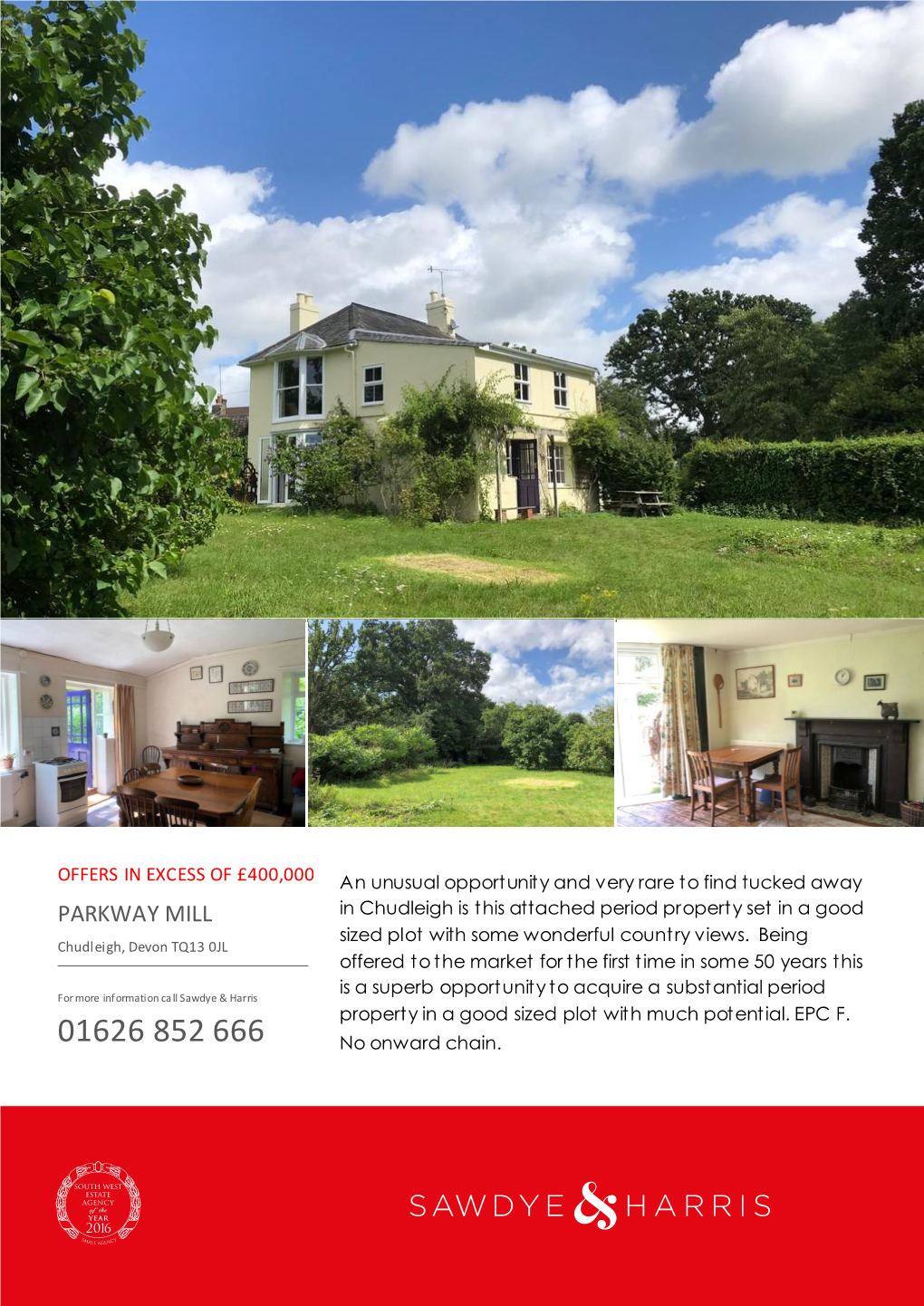 PARKWAY MILL in Chudleigh Is This Attached Period Property Set in a Good Sized Plot with Some Wonderful Country Views