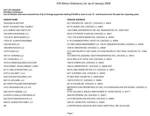 475 Ethics Ordinance List As of January 2006