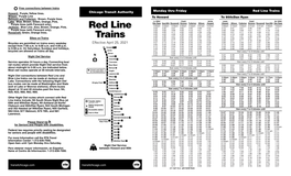 Red Line Trains Howard: Purple, Yellow Lines
