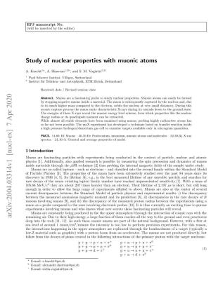 Study of Nuclear Properties with Muonic Atoms
