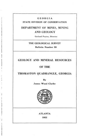 B-59 Geology and Mineral Resources of the Thomaston Quadrangle
