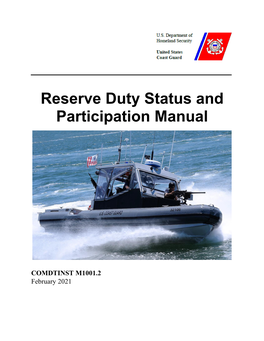 Reserve Duty Status and Participation Manual