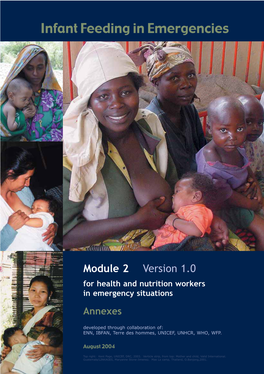 Infant Feeding in Emergencies