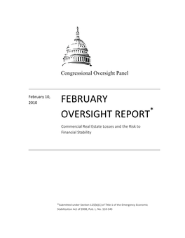 February Oversight Report*