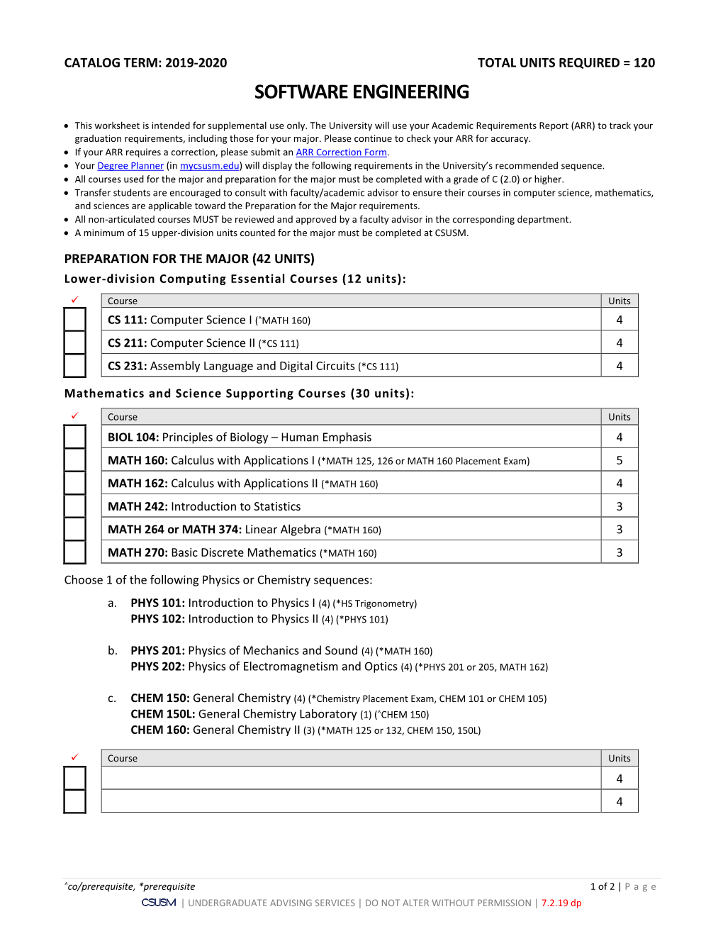 Software Engineering Major