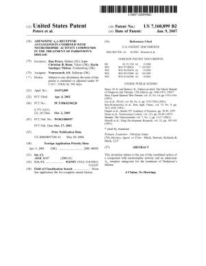 (12) United States Patent (10) Patent No.: US 7,160,899 B2 Peters Et Al