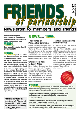 Newsletter to Members and Friends