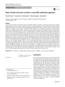 Music of Brain and Music on Brain: a Novel EEG Sonification Approach