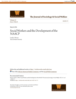 Social Workers and the Development of the NAACP Linda S