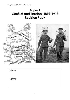 Conflict and Tension, 1894-1918 Revision Pack