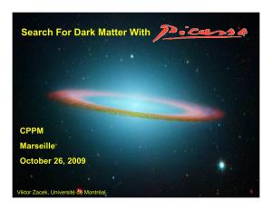 Search for Dark Matter With