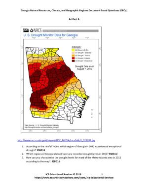 Georgia Natural Resources Climate and Geographic Regions Dbqs.Pdf