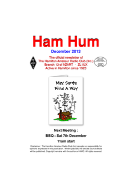 Ham Hum December 13.Pub
