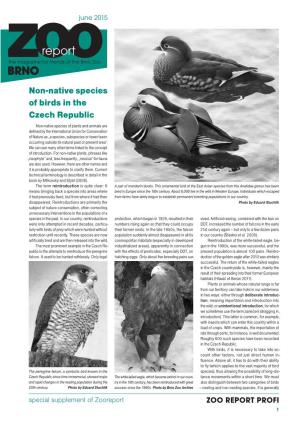Non-Native Species of Birds in the Czech Republic