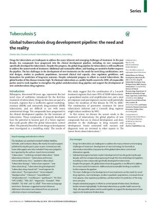 Global Tuberculosis Drug Development Pipeline: the Need and the Reality