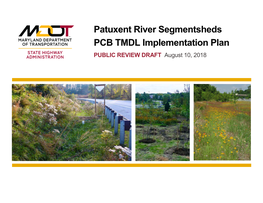 Draft Patuxent River PCB TMDL Implementation Plan 8-10-2018