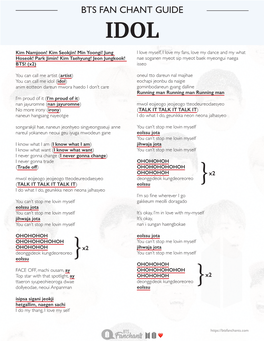 Bts-Idol-Lyrics-Fanchant.Pdf