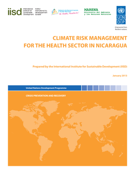 Climate Risk Management for the Health Sector in Nicaragua