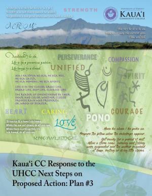 Kauai CC Response UHCC Plans