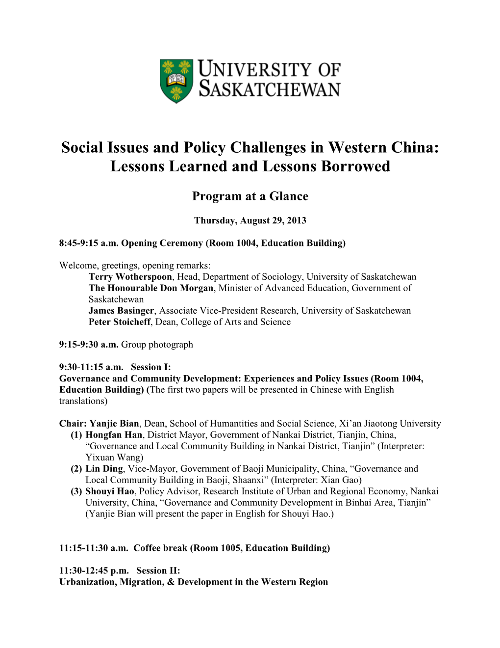 Social Issues and Policy Challenges in Western China: Lessons Learned and Lessons Borrowed