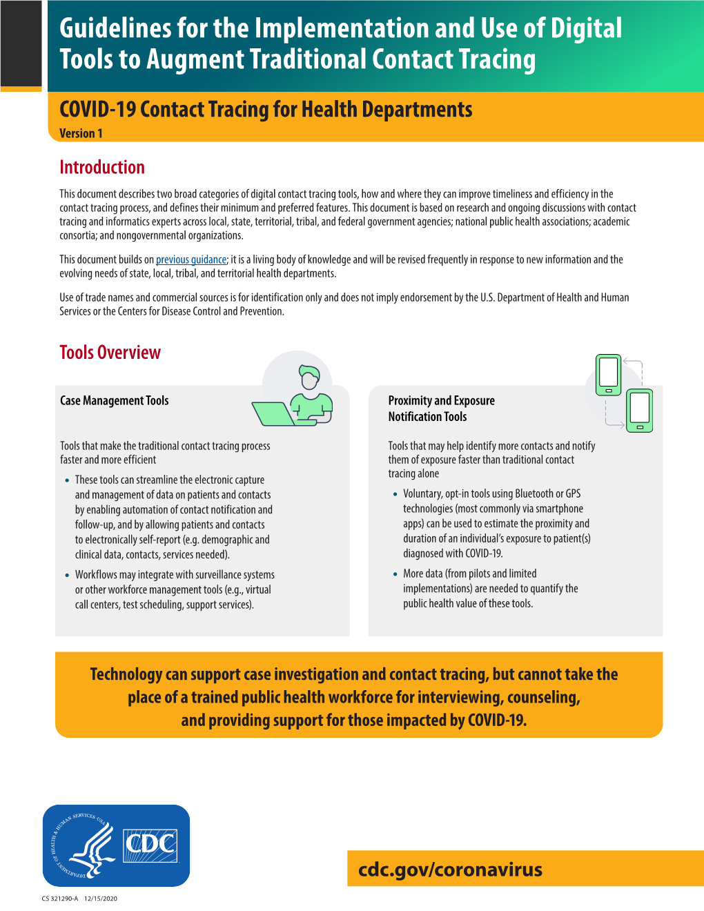 COVID-19 Contact Tracing for Health Departments