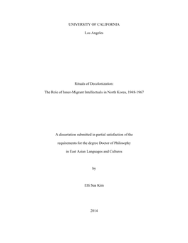 Abstract of the Dissertation