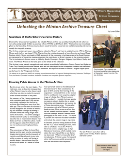 Unlocking the Minton Archive Treasure Chest by Loren Zeller