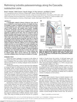 Rethinking Turbidite Paleoseismology Along the Cascadia Subduction Zone