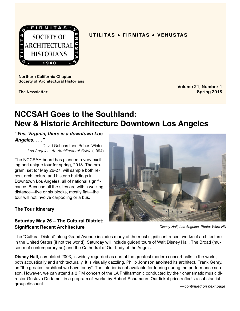 NCCSAH Goes to the Southland: New & Historic Architecture Downtown