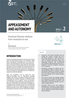 Appeasement and Autonomy | Armenian