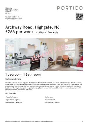 Archway Road, Highgate, N6