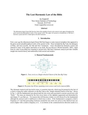 The Lost Harmonic Law of the Bible