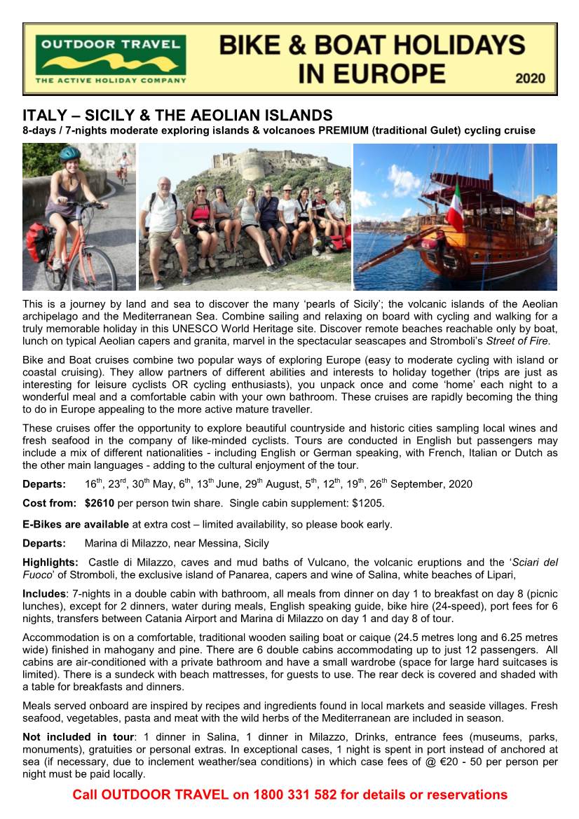 Bike & Boat Aeolian Islands