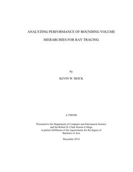 Analyzing Performance of Bounding Volume