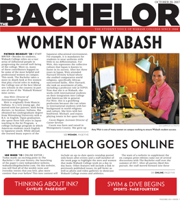 WOMEN of WABASH PATRICK MCAULEY ’20 | STAFF Japanese Educational Environment