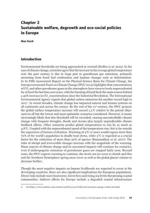 Chapter 2 Sustainable Welfare, Degrowth and Eco-Social Policies in Europe