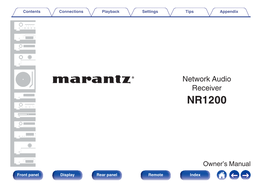 NR1200 Owner's Manual