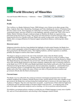 World Directory of Minorities