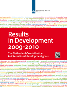 Results in Development 2009-2010 the Netherlands’ Contribution to International Development Goals 2 Contents