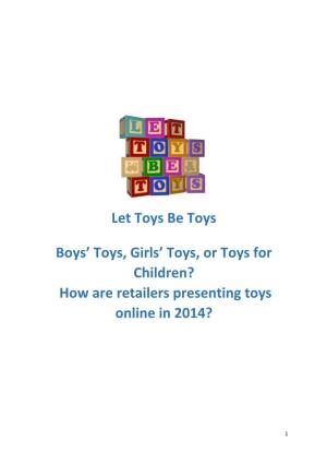 How Are Retailers Presenting Toys Online in 2014?