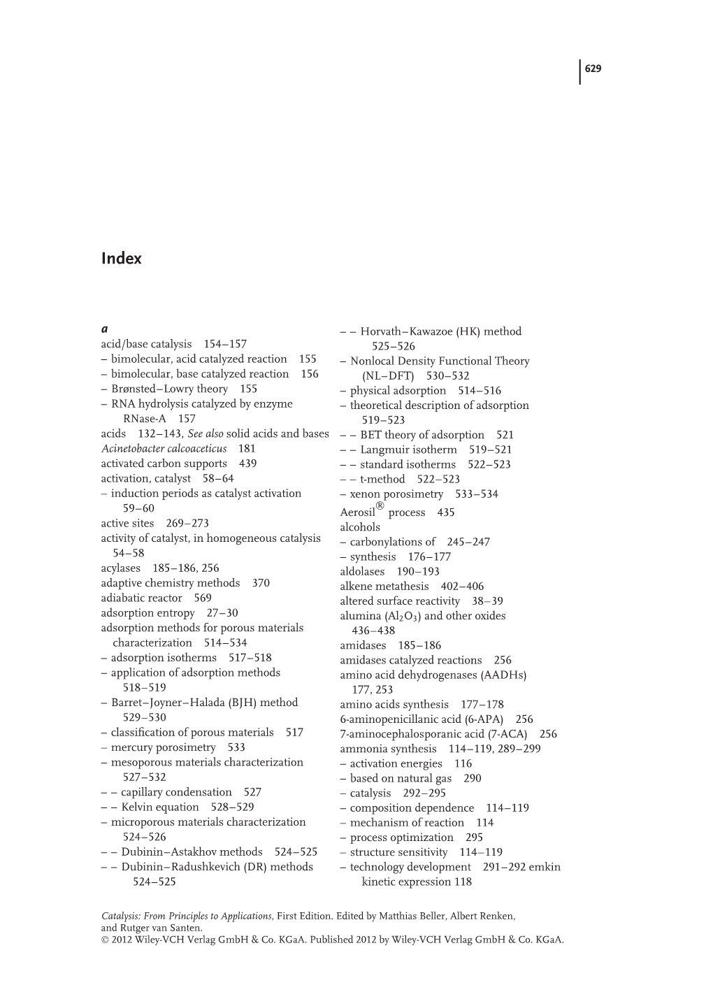 629 Acid/Base Catalysis 154–157