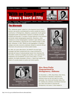 Brown V. Board at Fifty(Library of Congress Exhibition)