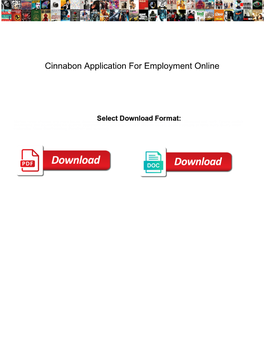 Cinnabon Application for Employment Online
