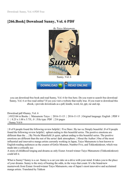 Download Sunny, Vol. 6 PDF