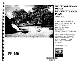 Neighborhood Parks Rehabilitation Plan