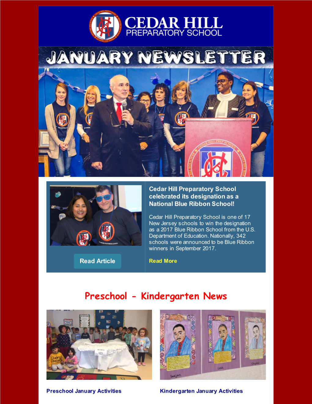 Preschool - Kindergarten News