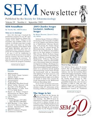 SEM Newsletter 39-4 (Sep